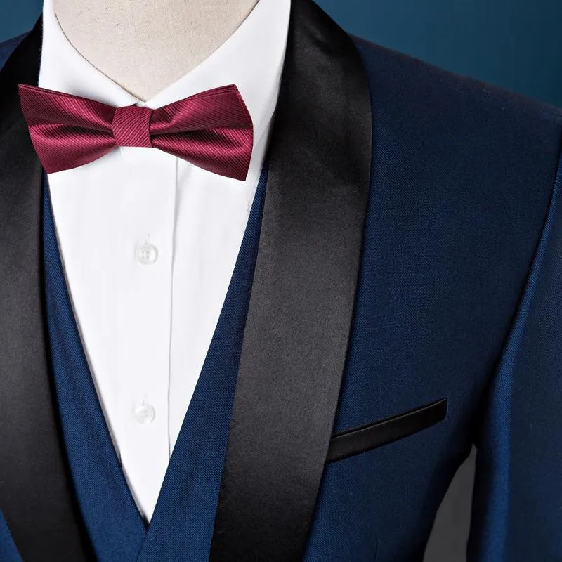 3-Piece Suit Men's Wedding Suits Shawl Collar Slim Fit Suit