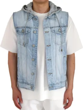 AIRNINE Men's Distressed Denim Jacket