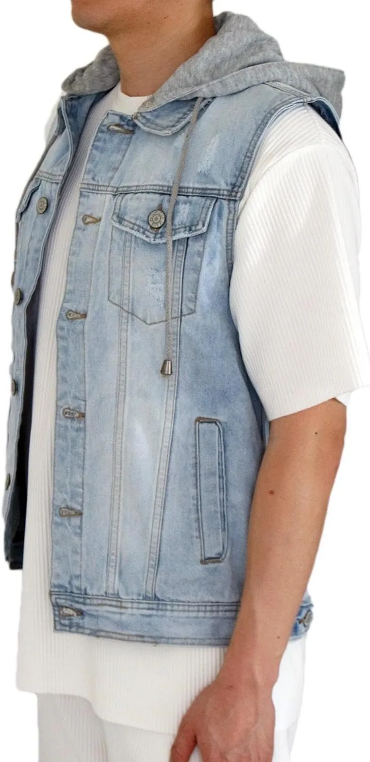 AIRNINE Men's Distressed Denim Jacket