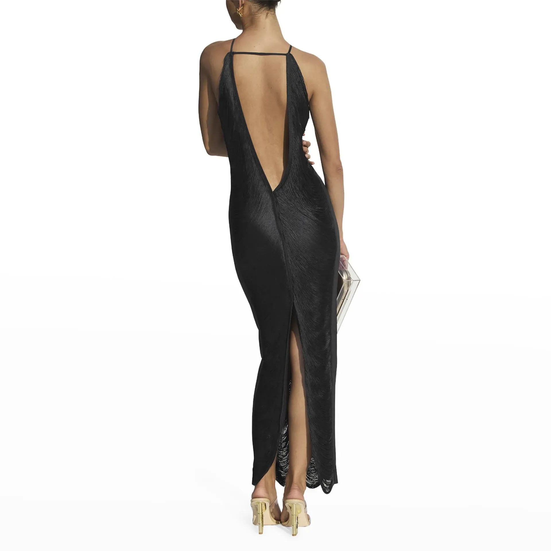 Backless Tassel Maxi Dress