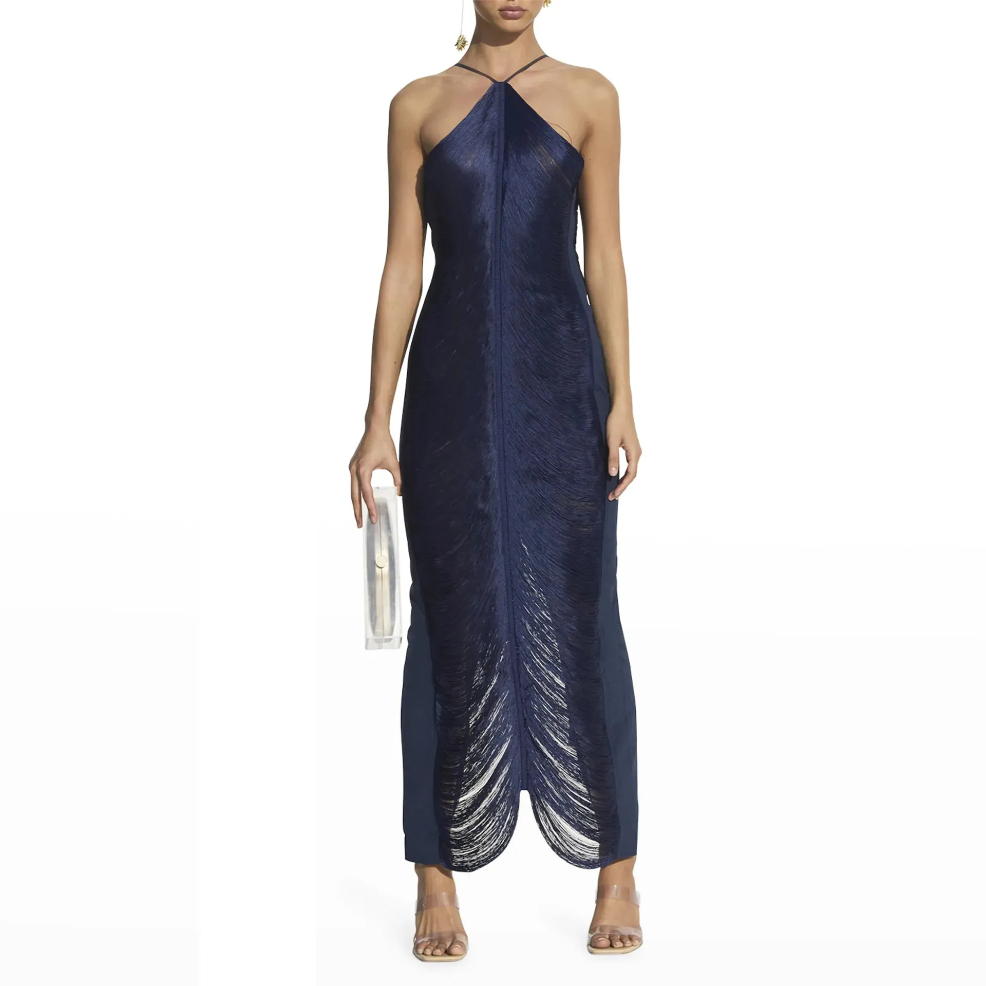 Backless Tassel Maxi Dress