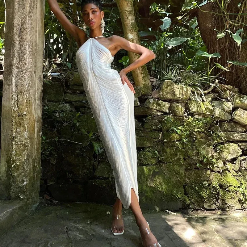 Backless Tassel Maxi Dress