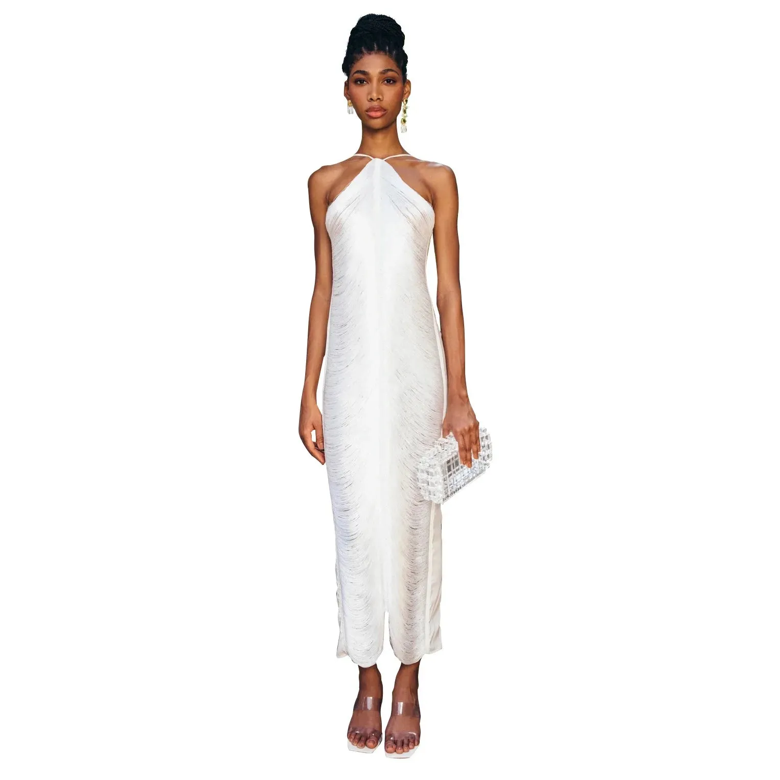 Backless Tassel Maxi Dress