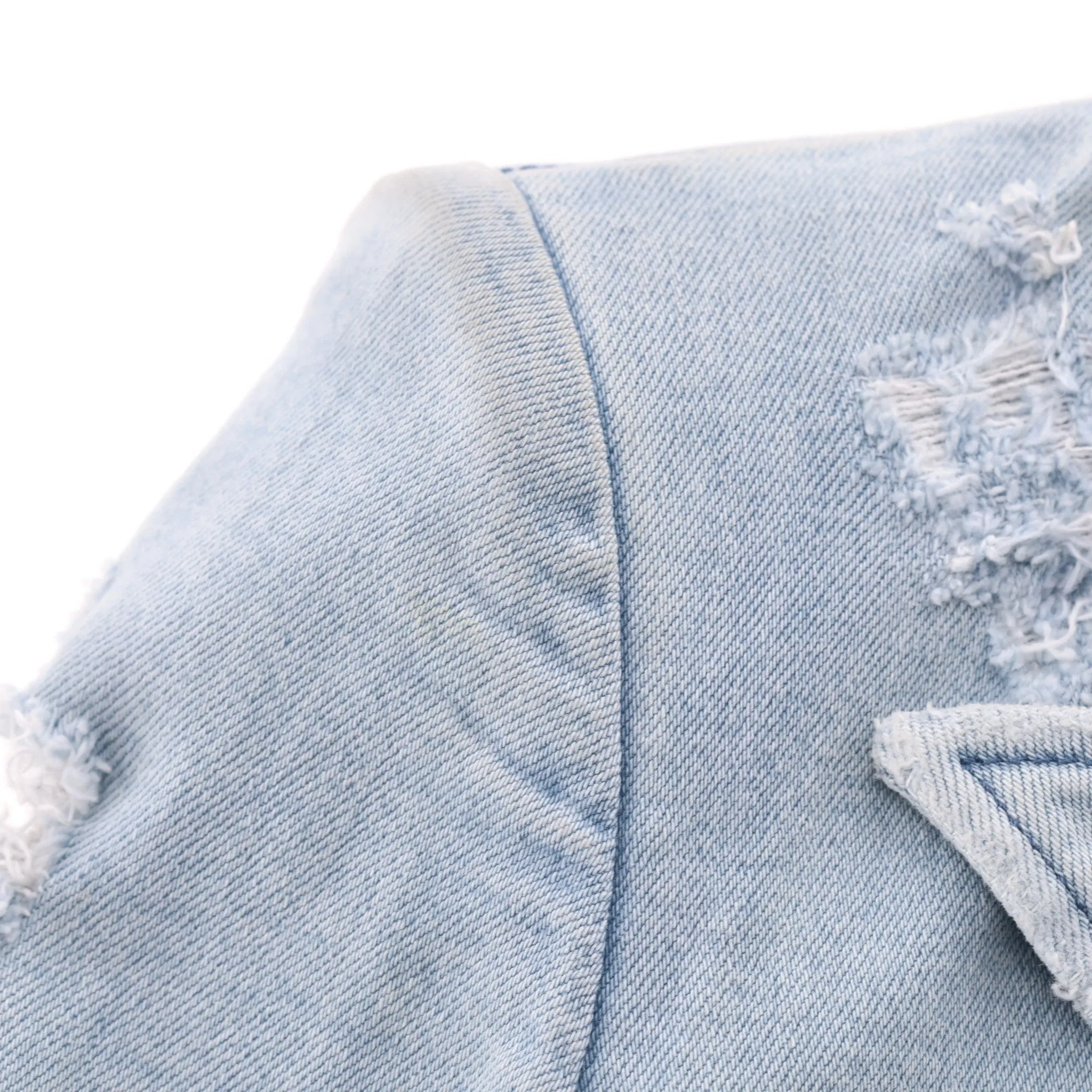 Balmain Double-Breasted Denim Jacket/Blazer. Size 34FR