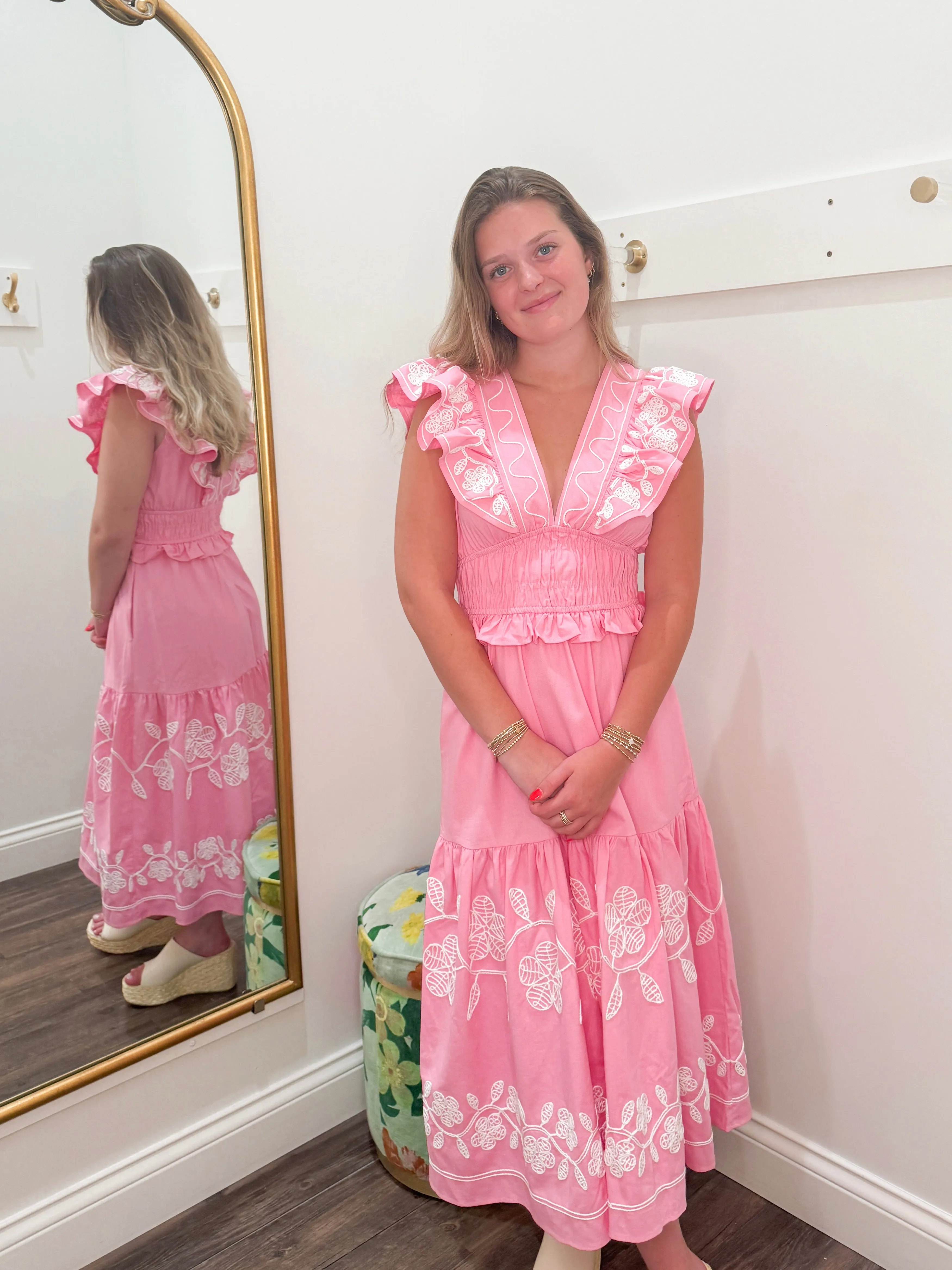 Beach Bohemian Embroidered Dress