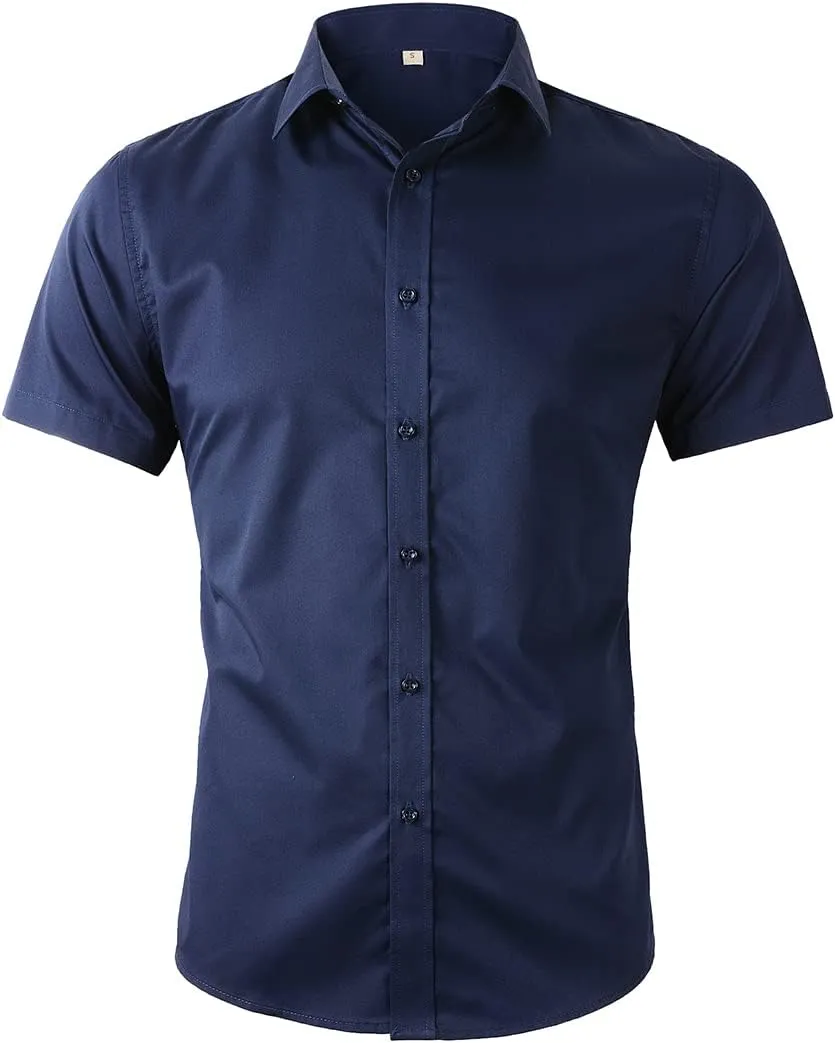 Beninos Men's Short Sleeve Dress Shirt