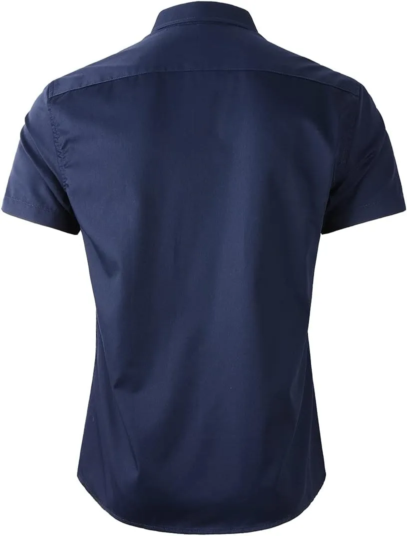 Beninos Men's Short Sleeve Dress Shirt