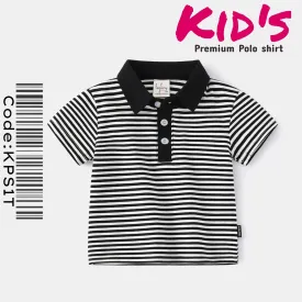 Black and White Strip Baby & Kids Super Comfortable Polo shirt