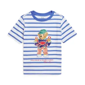 Blue & White Striped Bear T-Shirt
