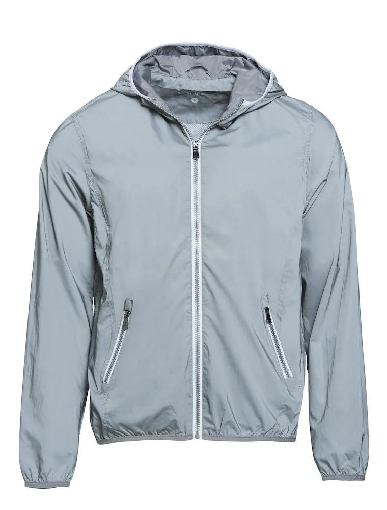Clique Hardy Windbreaker Jacket | Reflective | Unisex | Hood | Mesh Lining | Grey | XS-3XL