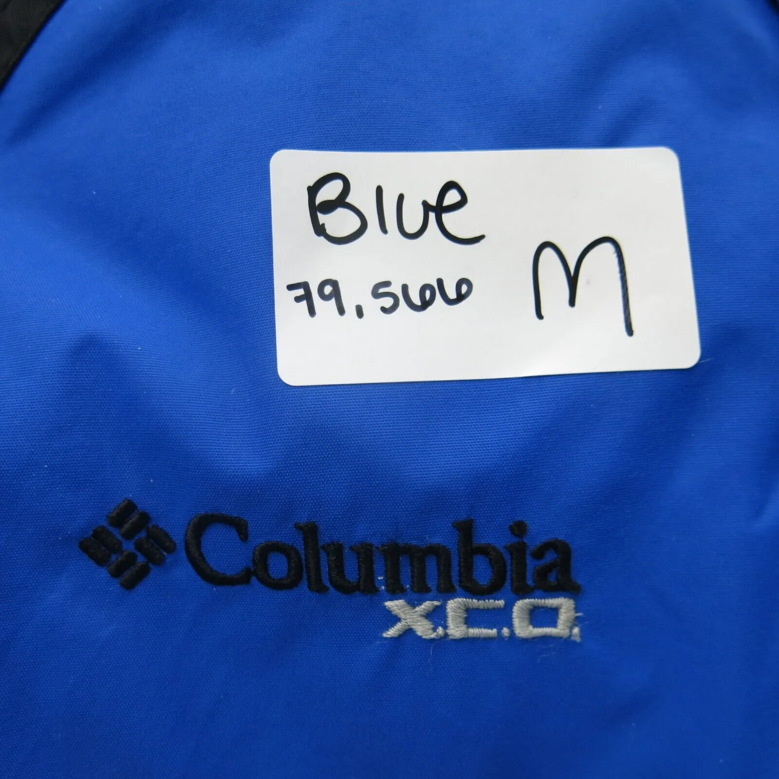 Columbia Jacket Mens Medium Blue Black Windbreaker Lightweight Outdoor Parka