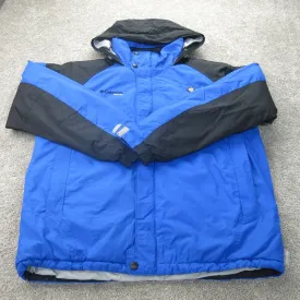Columbia Jacket Mens Medium Blue Black Windbreaker Lightweight Outdoor Parka