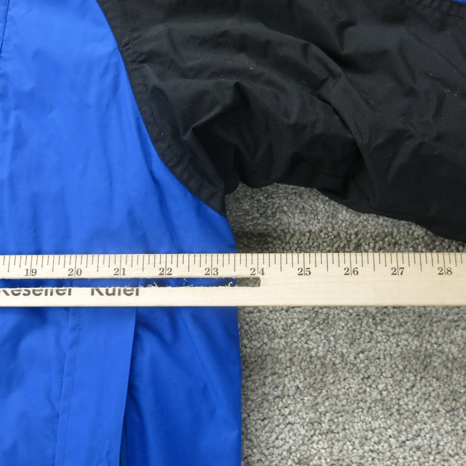 Columbia Jacket Mens Medium Blue Black Windbreaker Lightweight Outdoor Parka