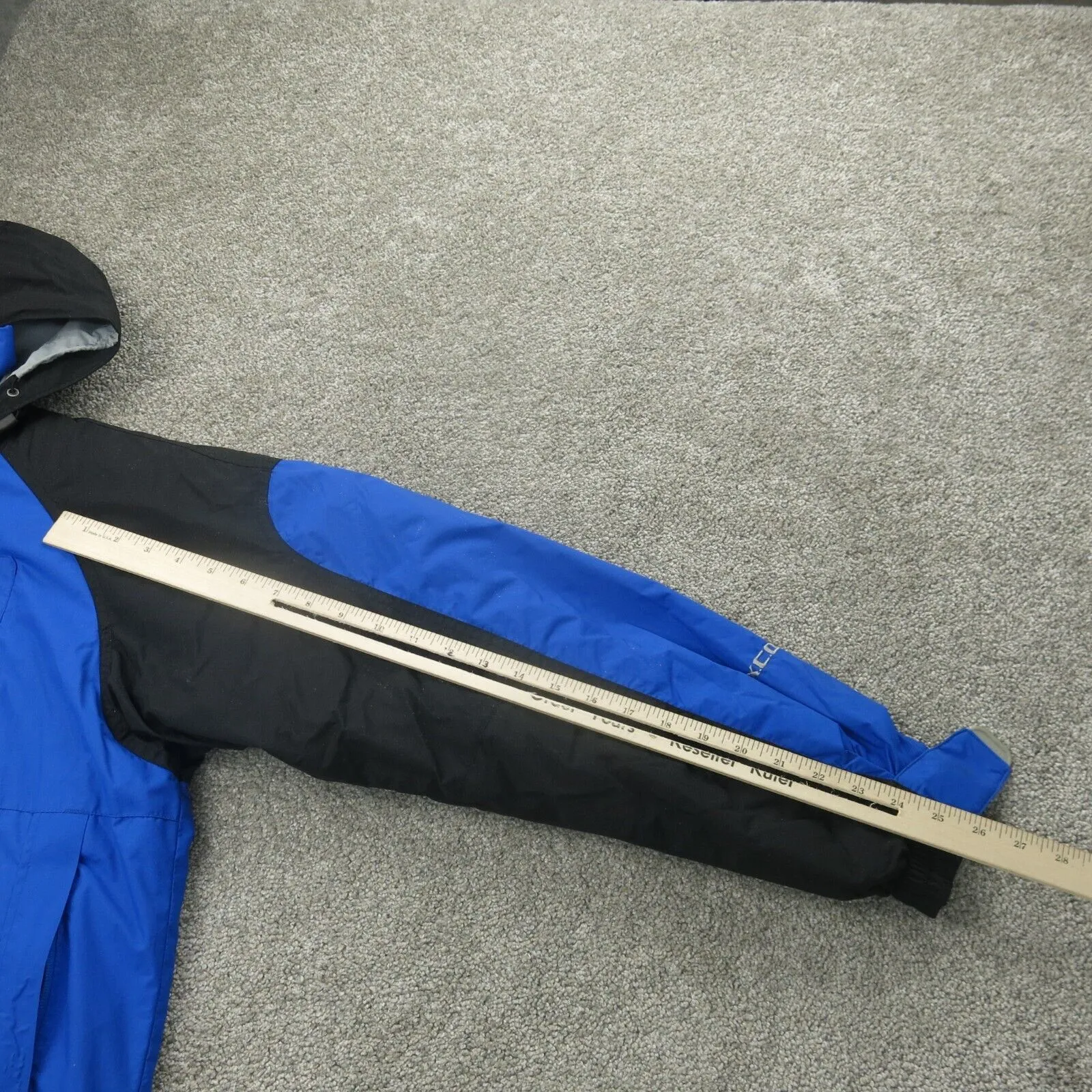 Columbia Jacket Mens Medium Blue Black Windbreaker Lightweight Outdoor Parka