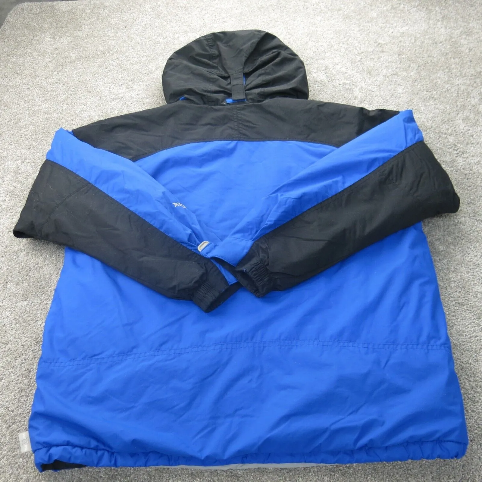 Columbia Jacket Mens Medium Blue Black Windbreaker Lightweight Outdoor Parka