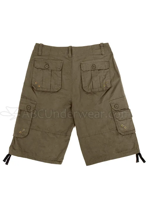 Cotton Cargo Shorts - Gray