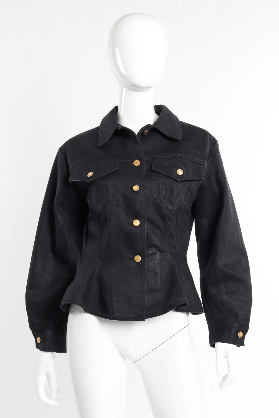 Denim Peplum Jacket