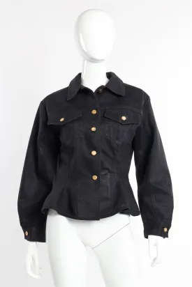 Denim Peplum Jacket