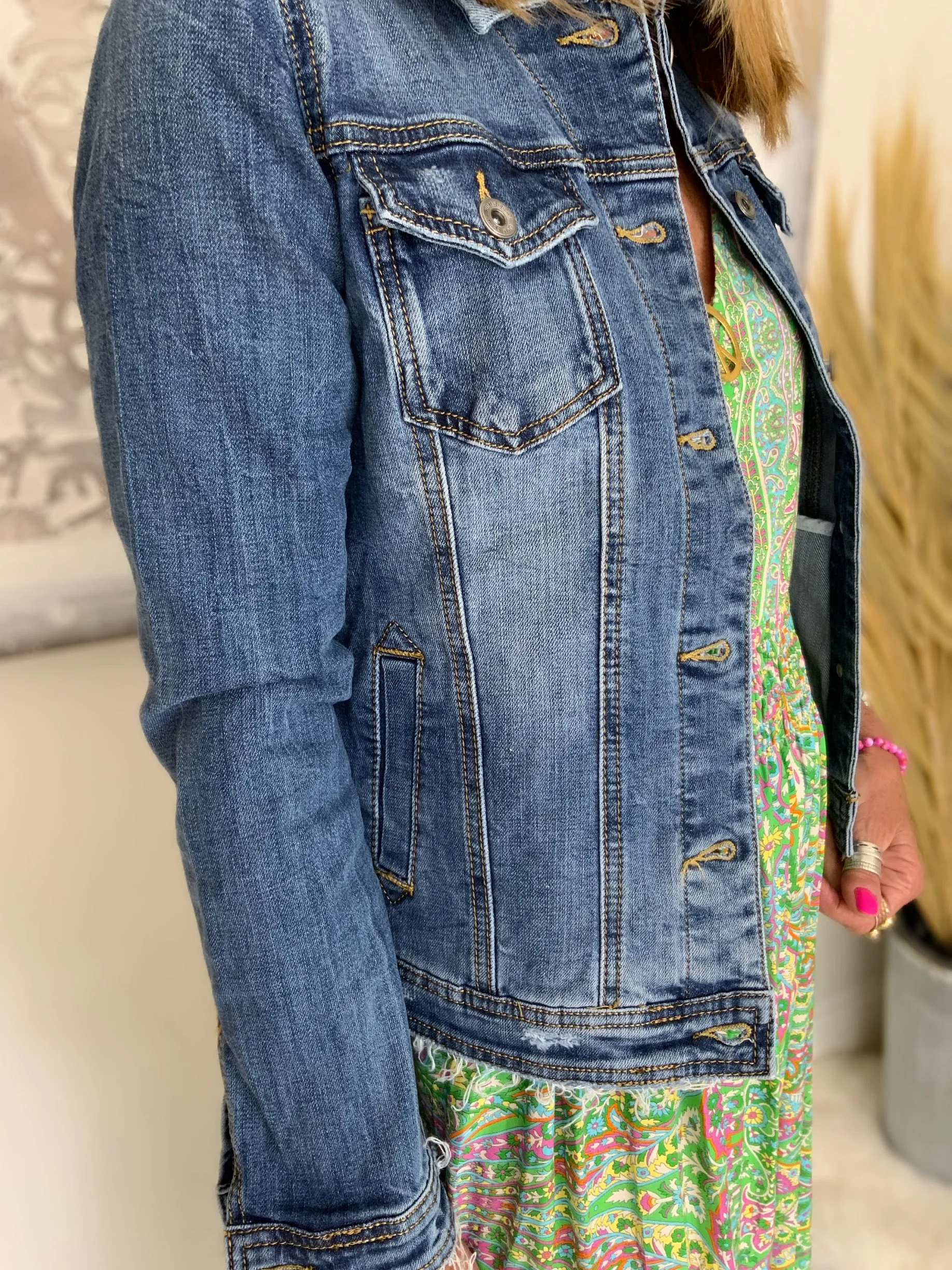 Distressed Denim Jacket