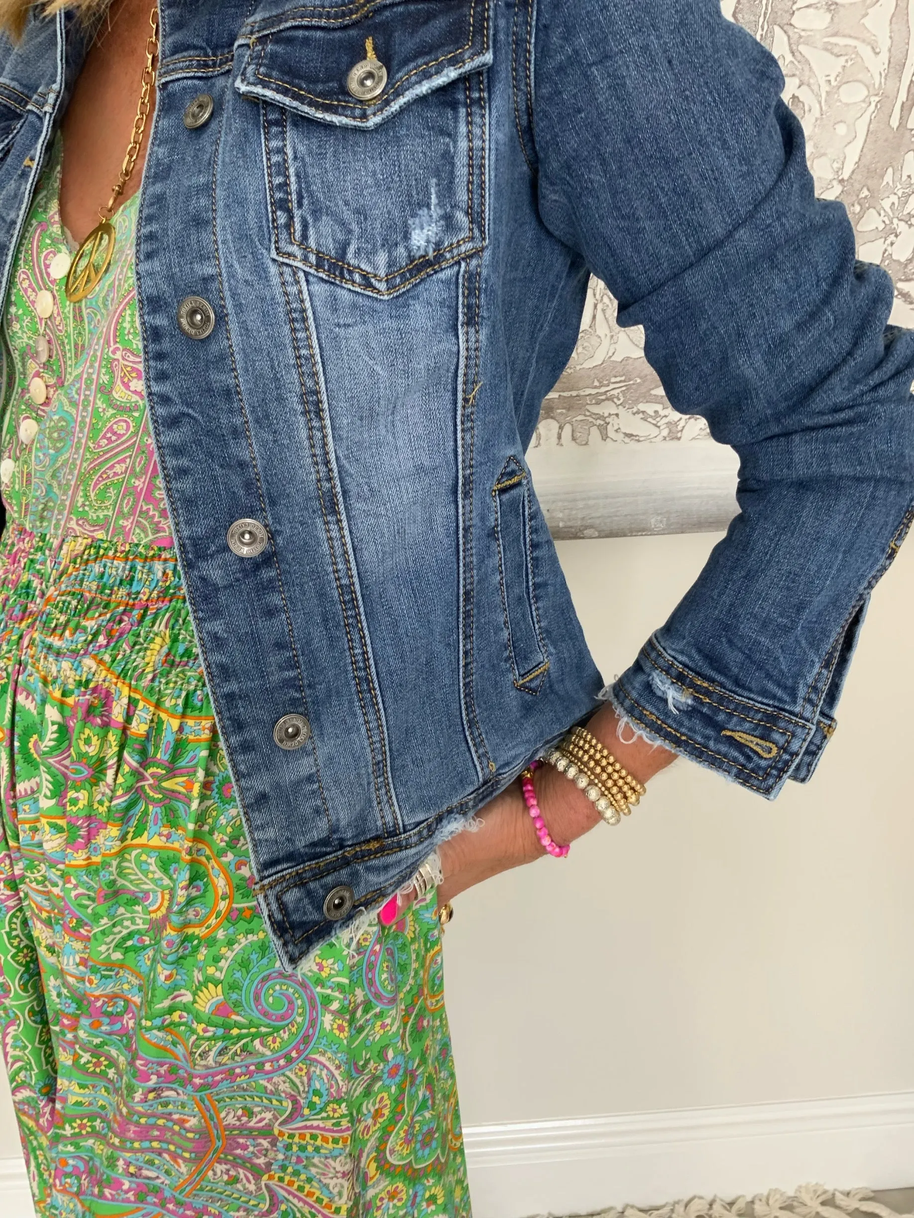 Distressed Denim Jacket