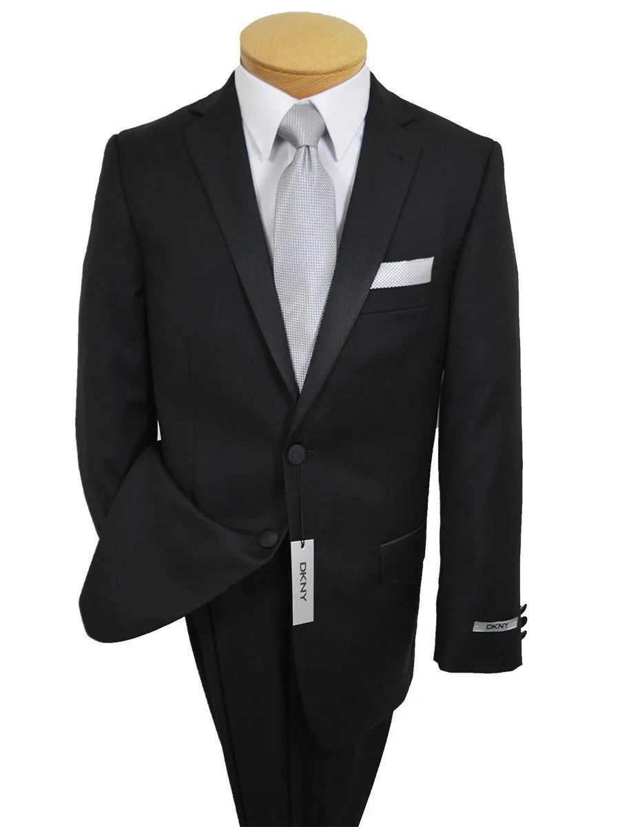DKNY 21048 100% Wool Tuxedo - Solid - Black
