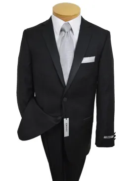 DKNY 21048 100% Wool Tuxedo - Solid - Black