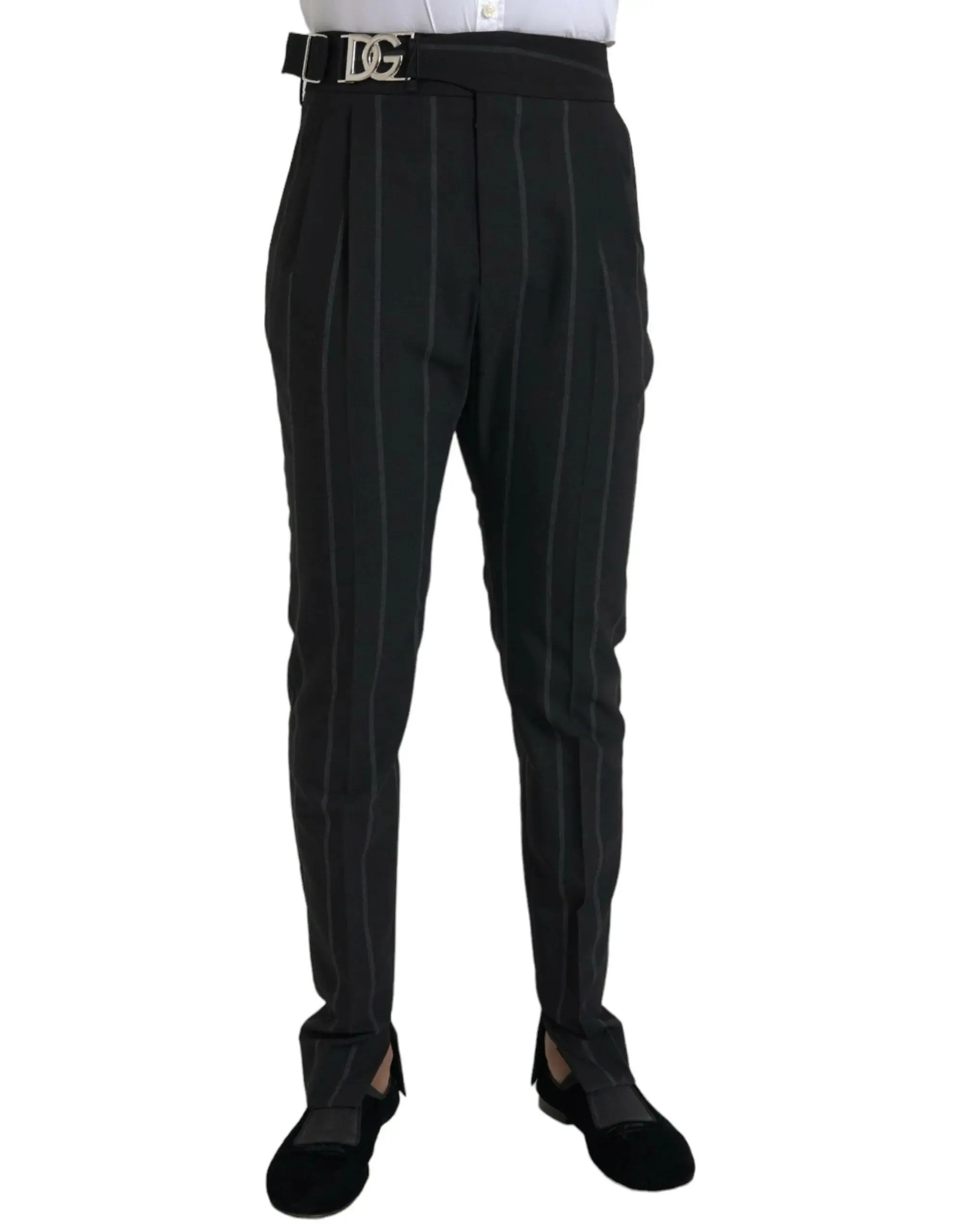 Dolce & Gabbana Black Striped Slim Pants