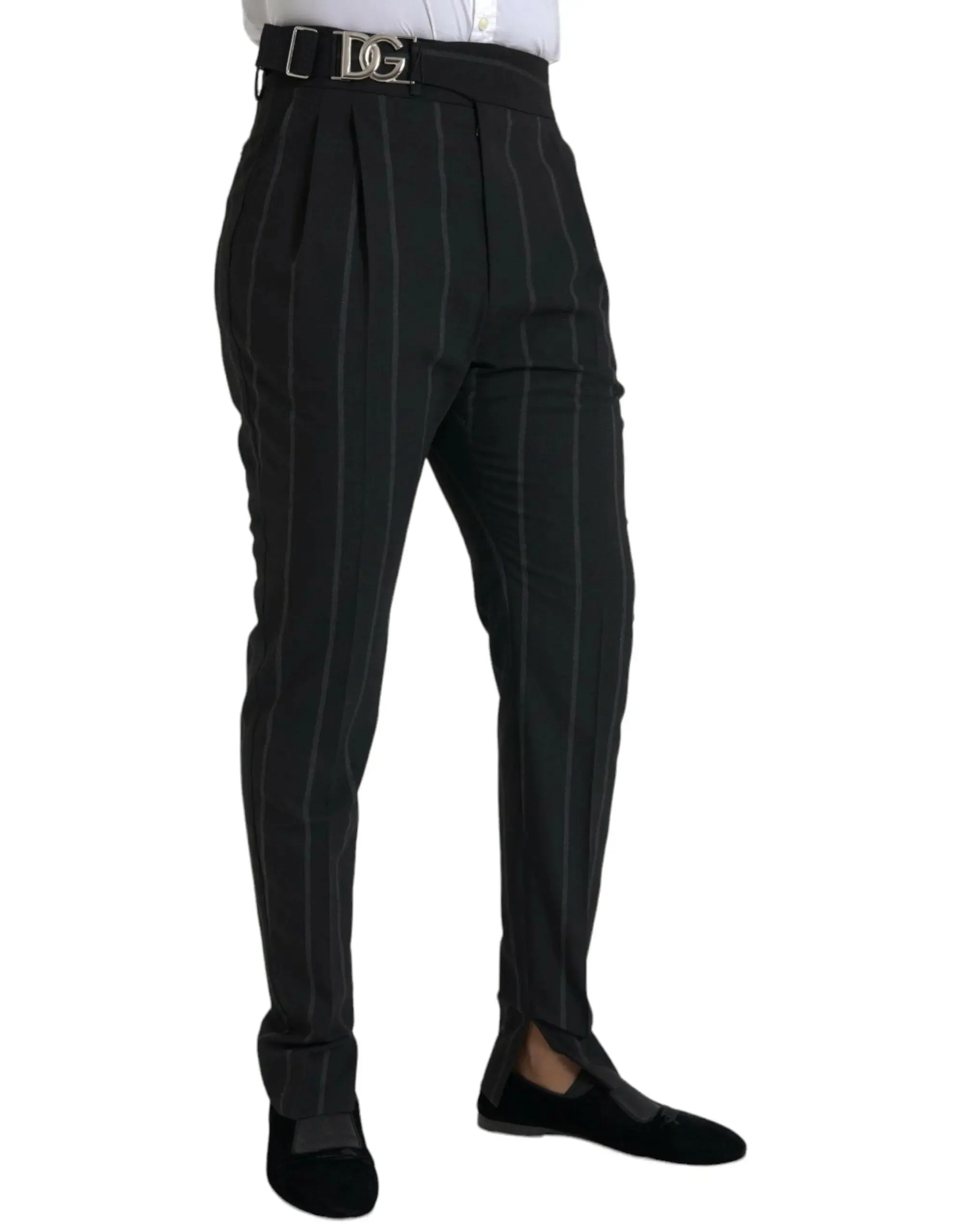 Dolce & Gabbana Black Striped Slim Pants