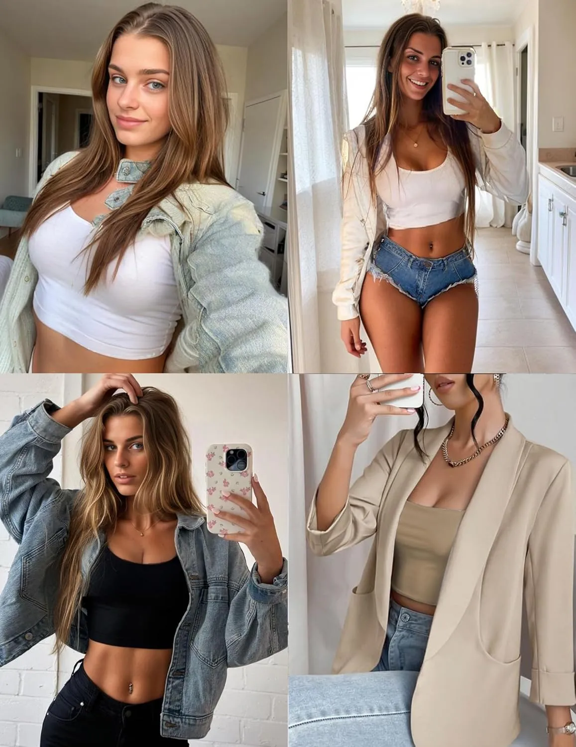 Ekouaer Long Sleeve Crop Tops for Women Scroop Neck Lightweight Basic Base Layer Soft Thermal Undershirts Shirts S-XXL