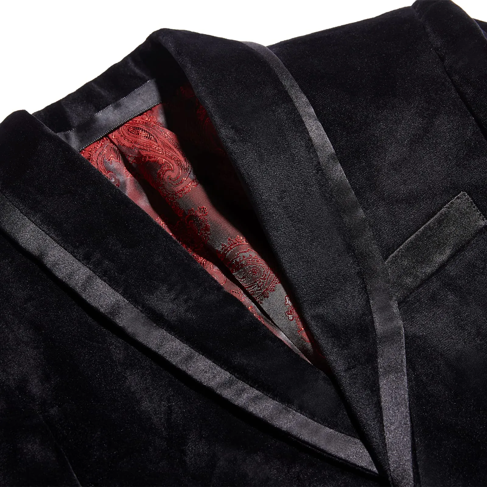 Fashion Boys' 3 Pieces Velvet Regular Fit Shawl Lapel Suit (Blazer vest Pants)