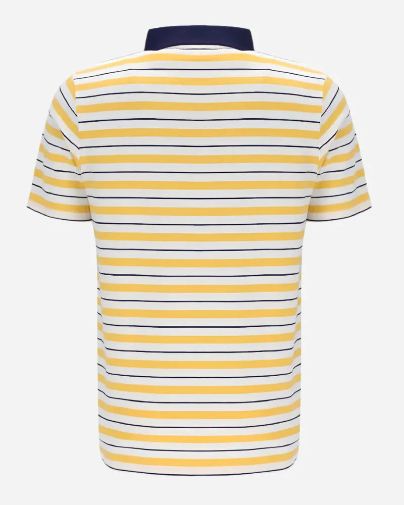 FILA ARLO Striped Polo Egret/Amber/Navy