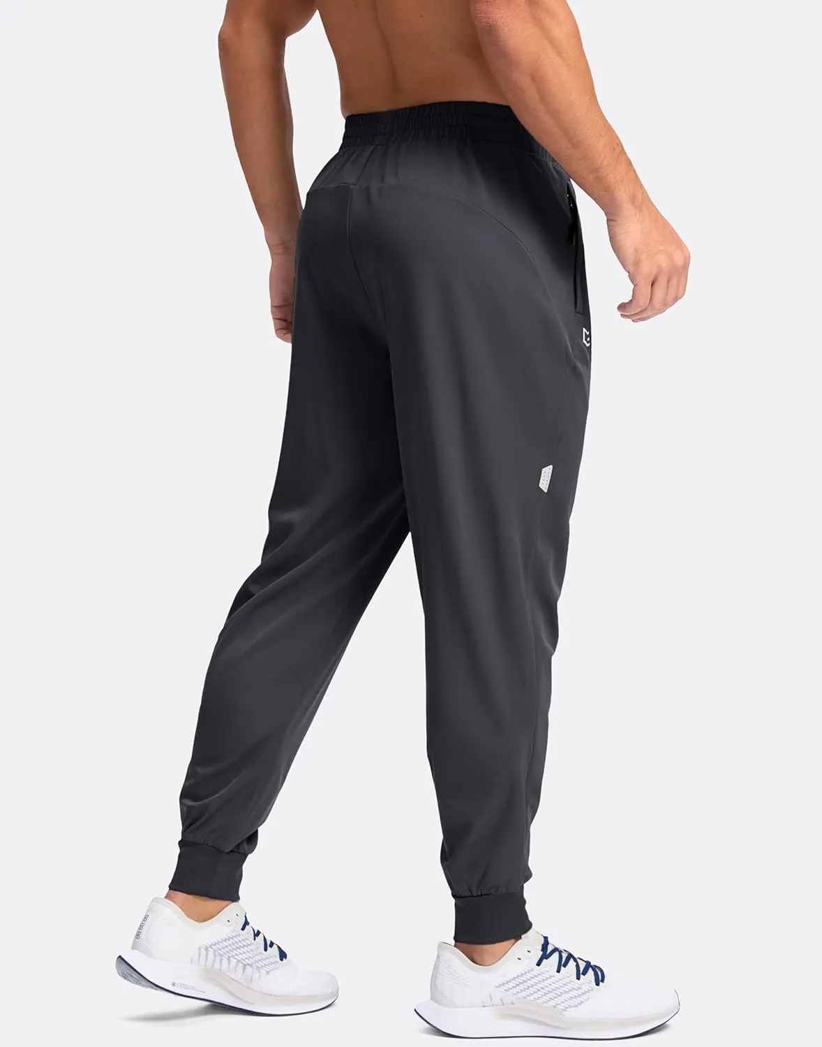 G Gradual Men's Joggers with Zipper Pockets Lightweight Athletic Workout Pants Quick Dry Sweatpants for Men Running Hiking