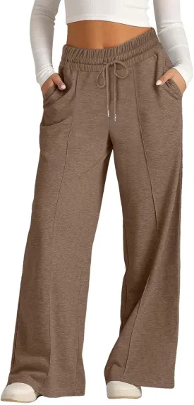 Girls Oversized Wide Leg Sweatpants Kids Baggy Straight Leg Track Pants Casual Plain Pockets Teen Straight Trousers