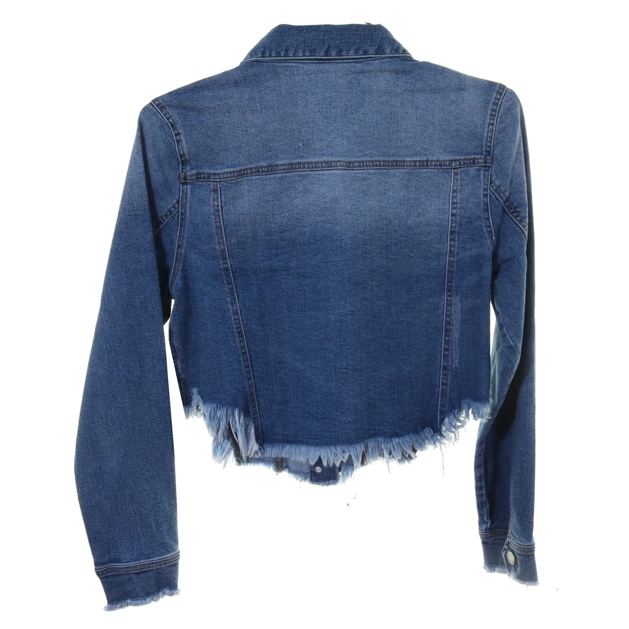 JACKET22 - Plain Denim Crop Jacket