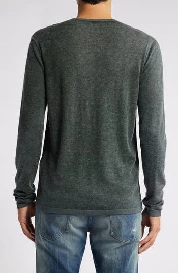 John Varvatos Mens Christie Regular Fit Long Sleeve Silk Shirt Green XL