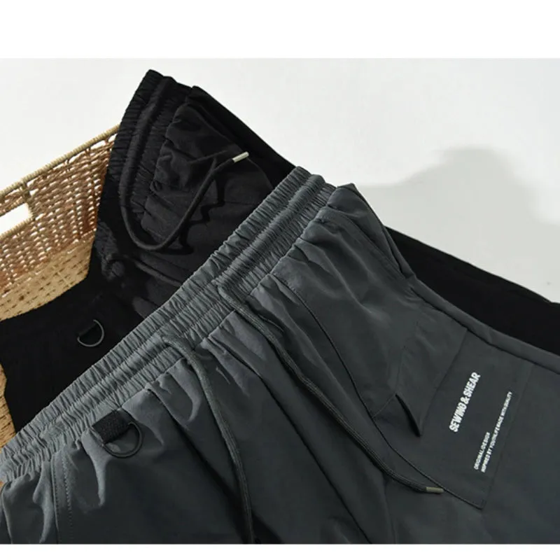 Loose Solid Pockets Cargo Shorts
