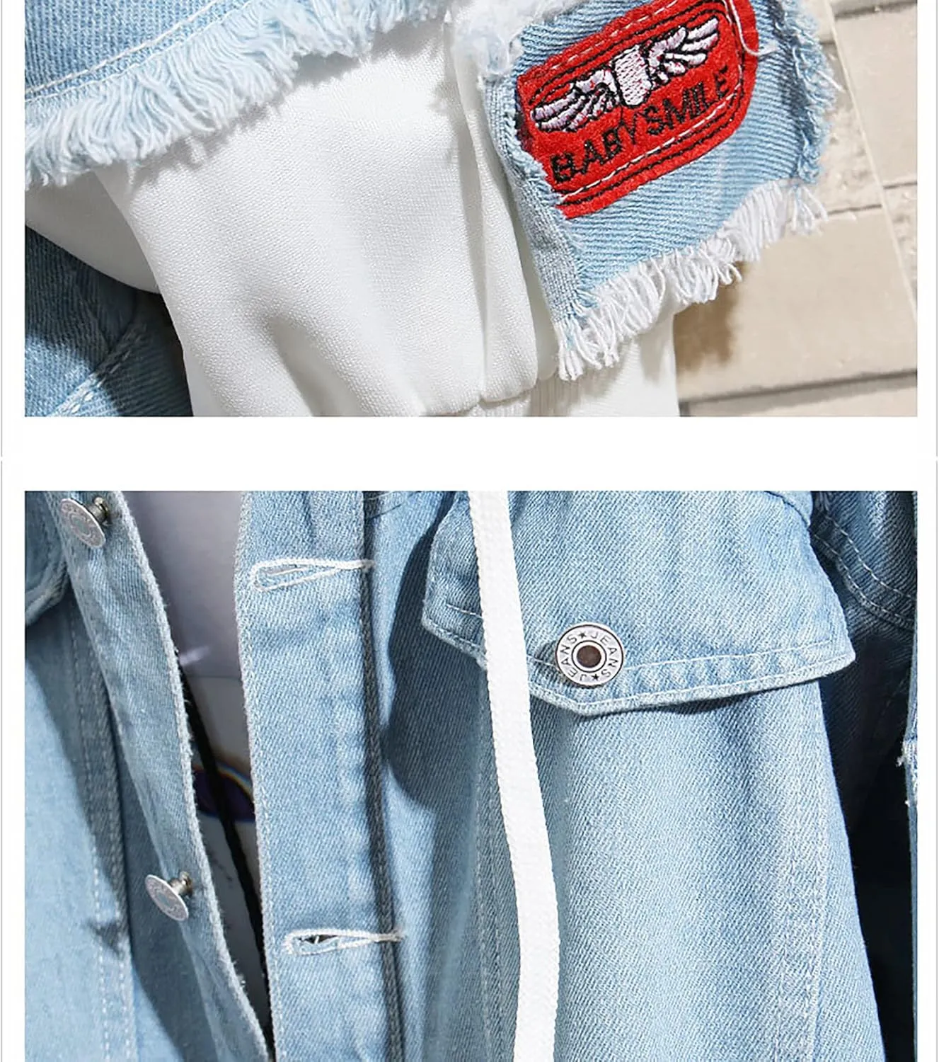 Lpstop Skull Rose Denim Hoodie Skull Print Jacket Rose Flower Hoodie Denim Jacket for Women Men