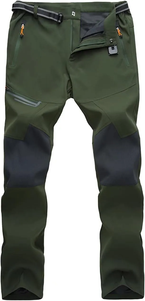 Men's Hiking Pants Quick-Dry Water Resistant Lightweight Work Outdoor Pants with Zipper Pockets