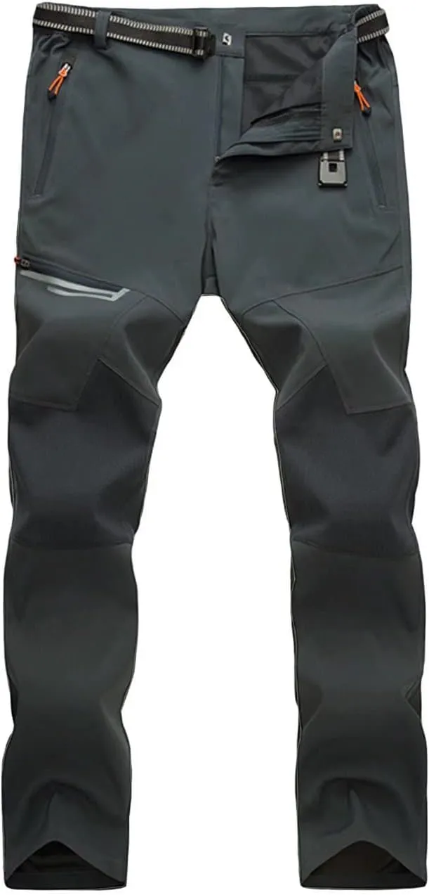 Men's Hiking Pants Quick-Dry Water Resistant Lightweight Work Outdoor Pants with Zipper Pockets