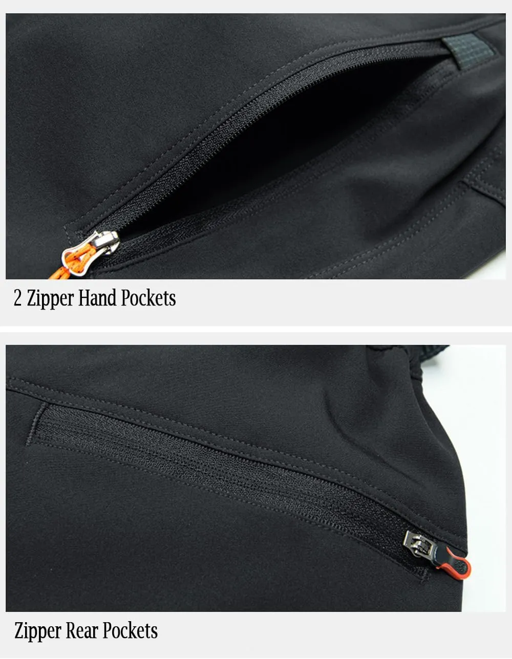 Men's Hiking Pants Quick-Dry Water Resistant Lightweight Work Outdoor Pants with Zipper Pockets