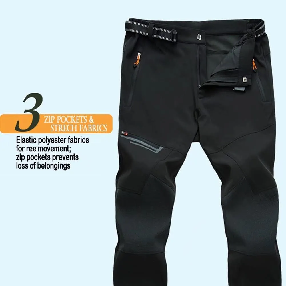 Men's Hiking Pants Quick-Dry Water Resistant Lightweight Work Outdoor Pants with Zipper Pockets