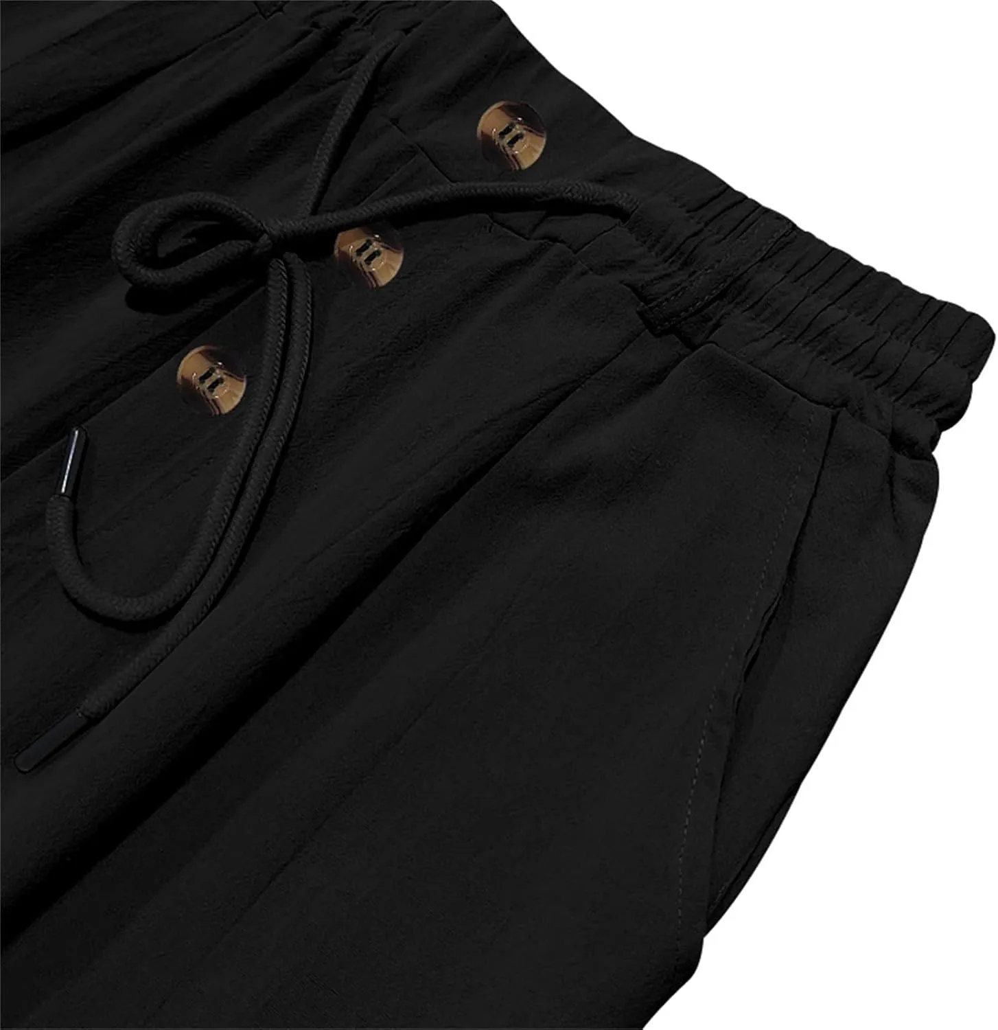 Mens Loose Fit Wide Leg Drawstring Baggy Yoga Beach Lightweight Work Office Athletic Workout Straight Trousers Pants
