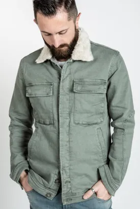 Military Denim Jacket - Sage
