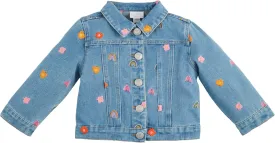 Mud Pie Girls Children's Floral Embroidered Jacket