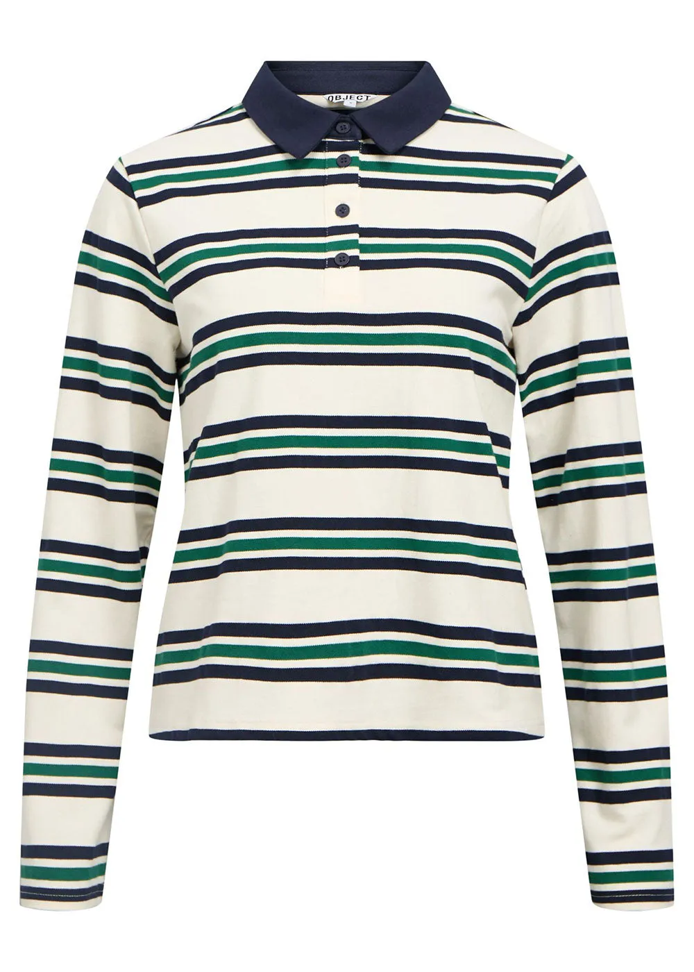 Nana Striped Polo - Sky Captain