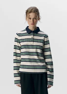 Nana Striped Polo - Sky Captain