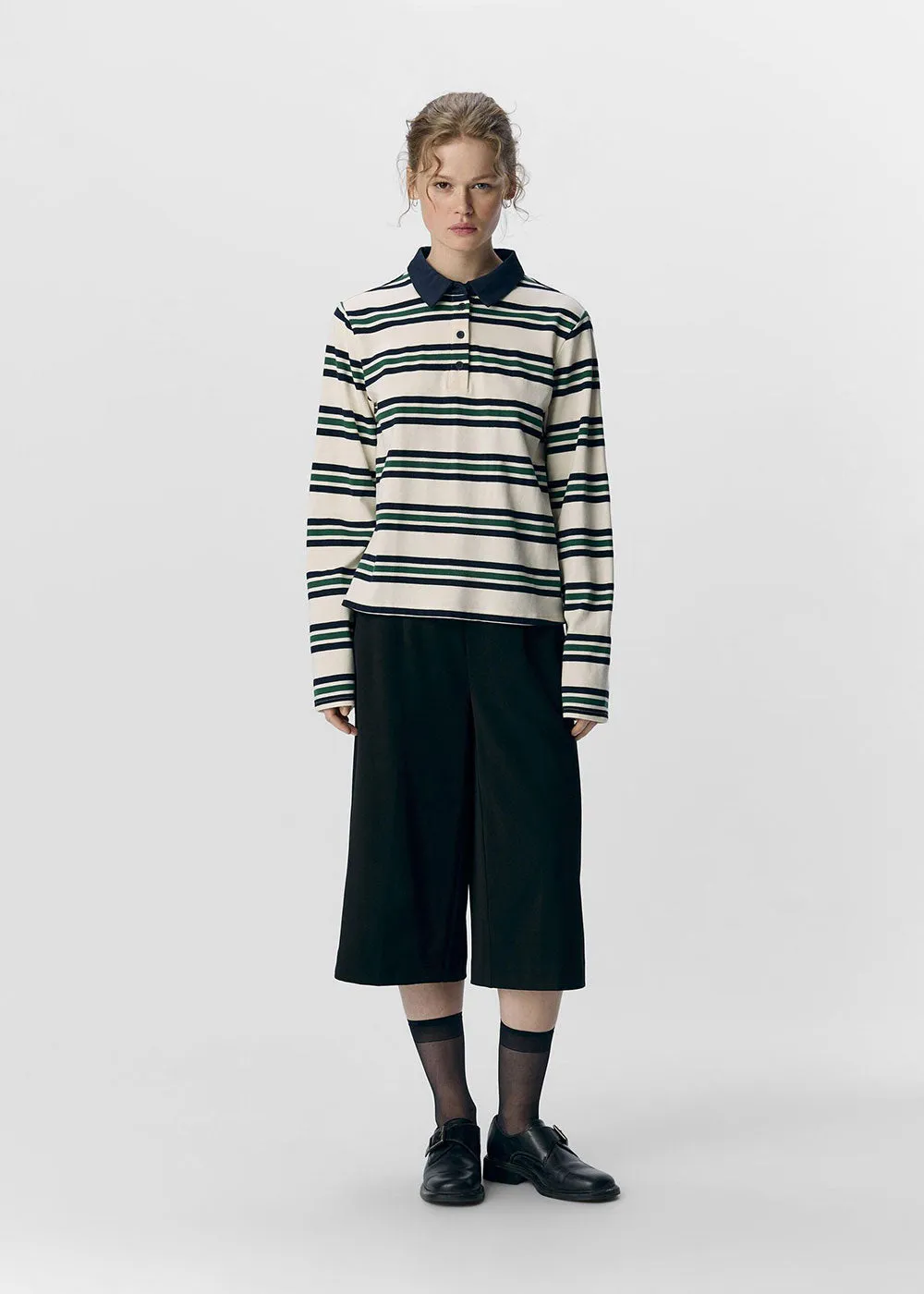 Nana Striped Polo - Sky Captain