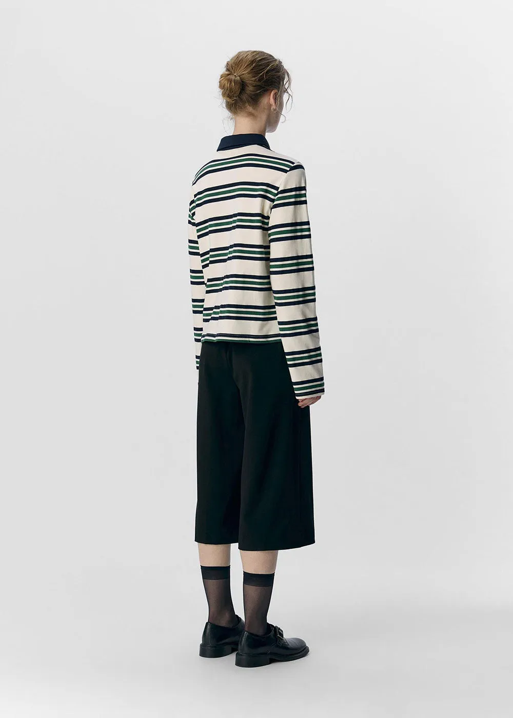 Nana Striped Polo - Sky Captain
