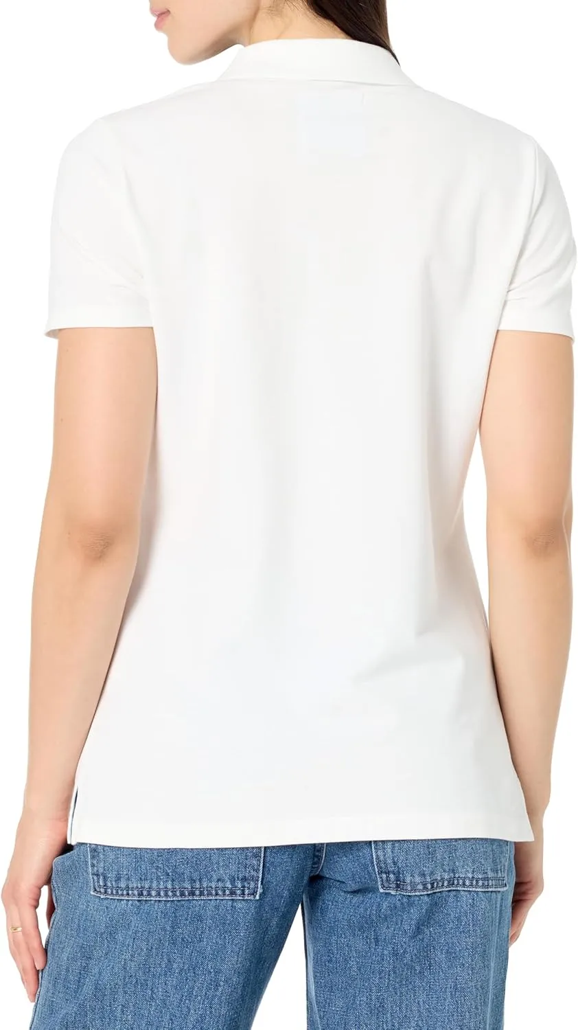 Nautica Women's Short Sleeve Button Placket Polo