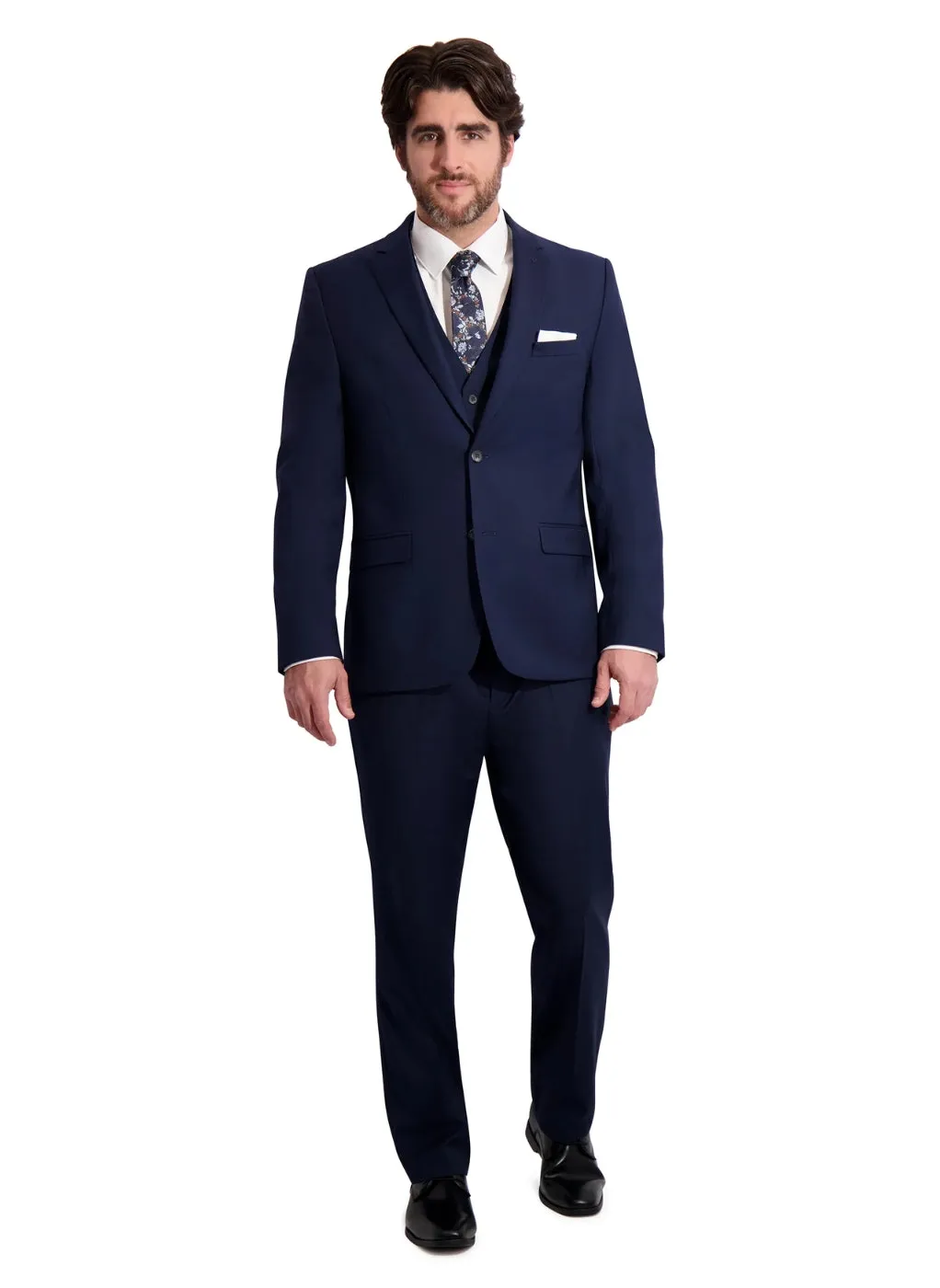 Navy Slim Fit Poly/Viscose Suit Pant